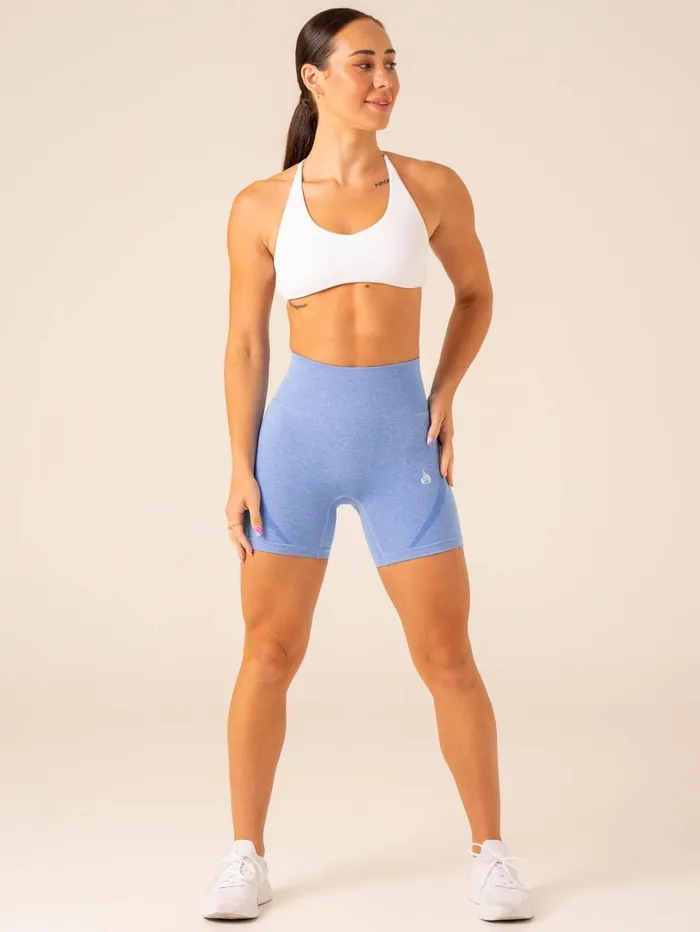 Sculpt Seamless Shorts 8211 Blue Marl Women Ryderwear Gym Shorts