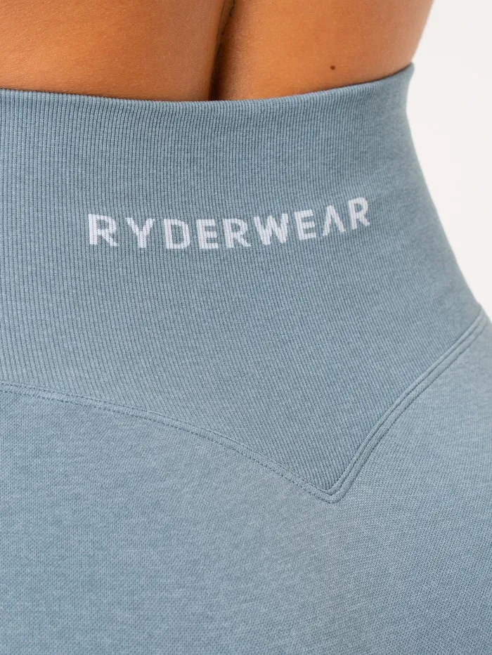 Sculpt Seamless Shorts 8211 Petrol Marl Women Ryderwear Gym Shorts