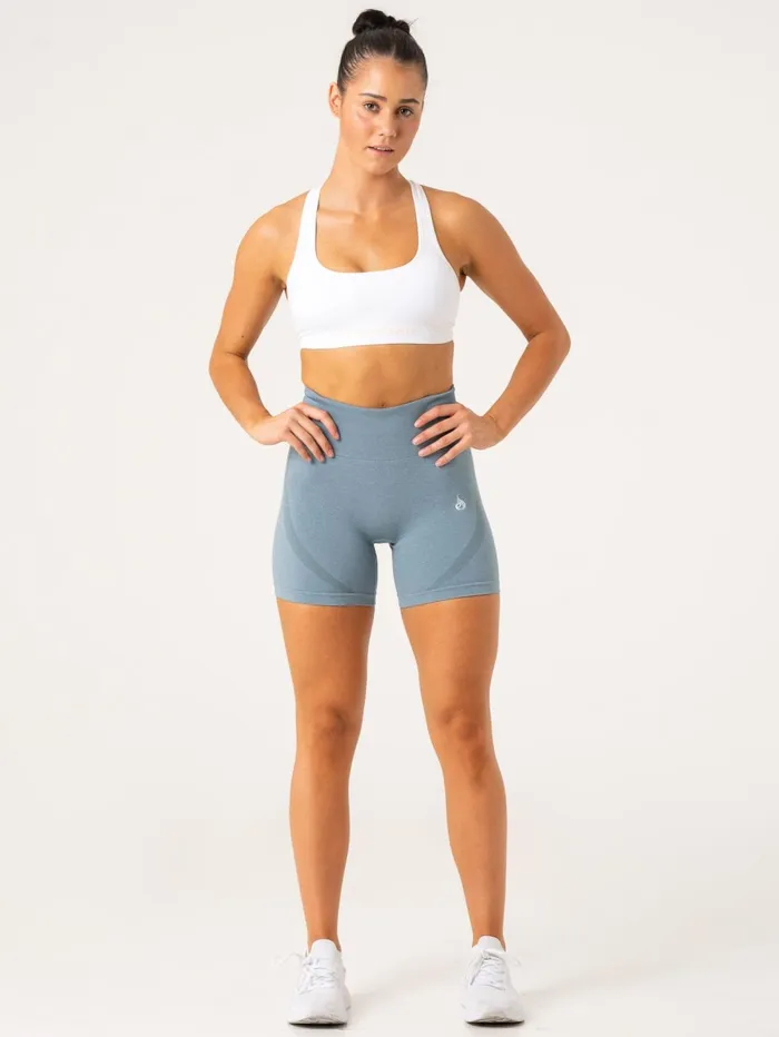 Sculpt Seamless Shorts 8211 Petrol Marl Women Ryderwear Gym Shorts