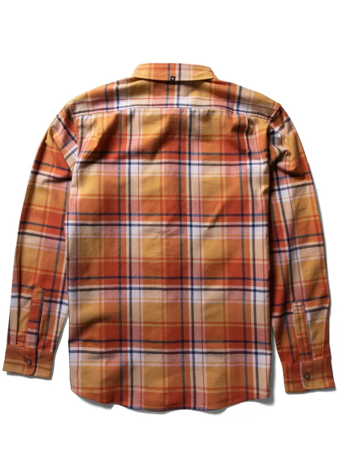 Shirts and Flannels Men Vissla Central Coast Ls Flannel Gold Coral Shirts and Flannels Men Vissla Central Coast Ls Flannel Gold Coral