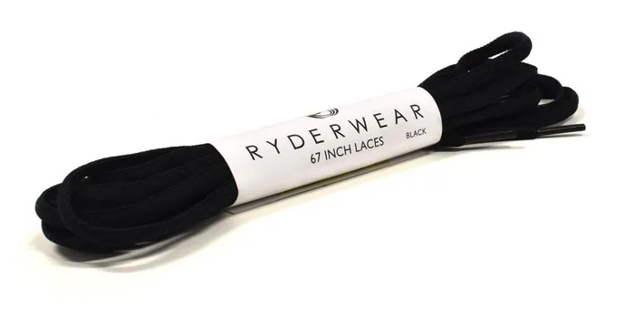 Shoe Laces 8211 Black Unisex Ryderwear Shoe Laces