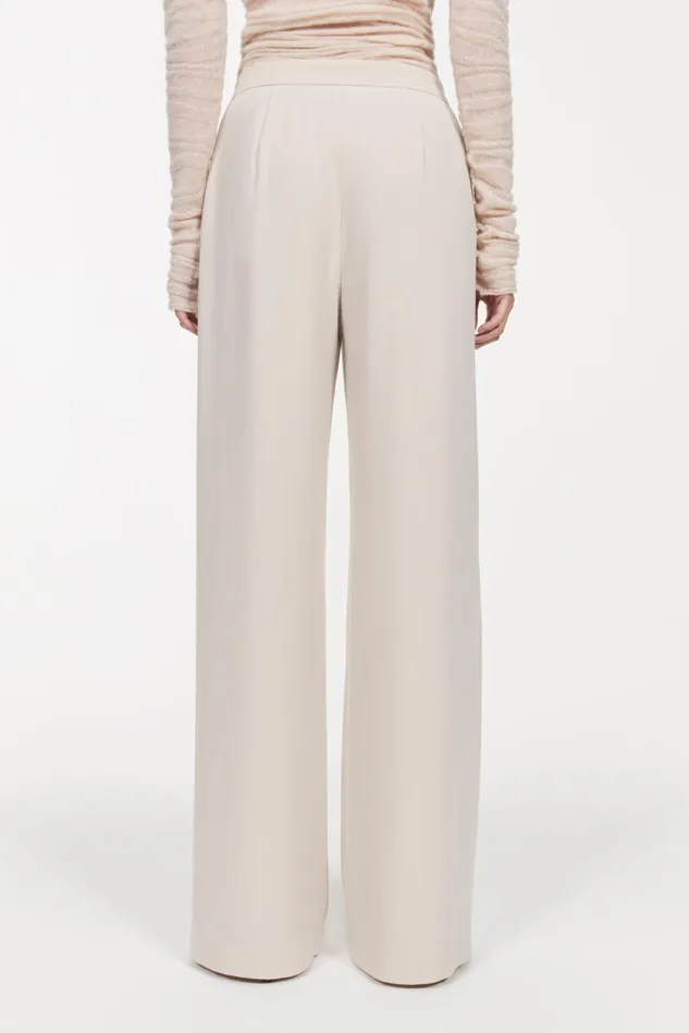 Sini Wide Pants Oyster Women Rodebjer Trousers