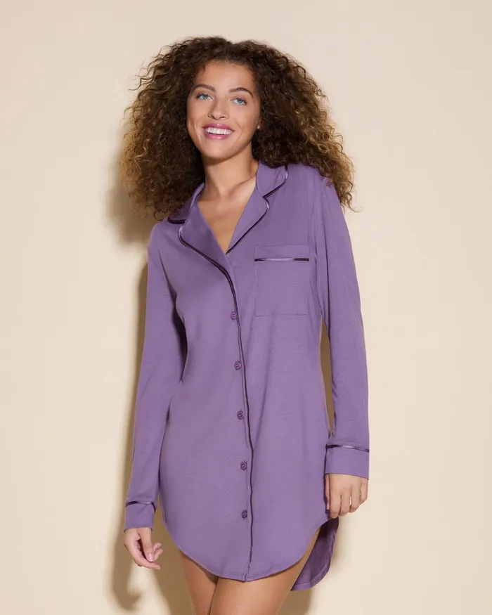 Sleep Shirts Women Cosabella Bella Nightshirt Himalyan Skyhimalyan Sky