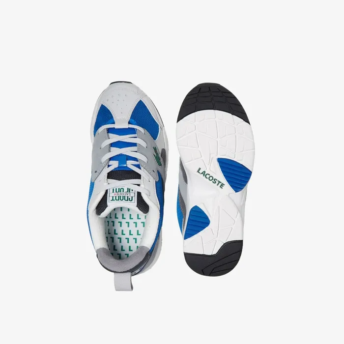 Sneakers Lacoste Mens Storm 96 Textile and Suede Sneakers GryBlu Casaul