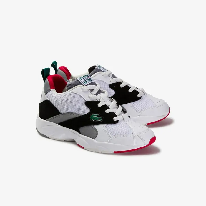 Sneakers Lacoste Mens Storm 96 Textile and Synthetic Sneakers WhiteBlack Online Outlet Store