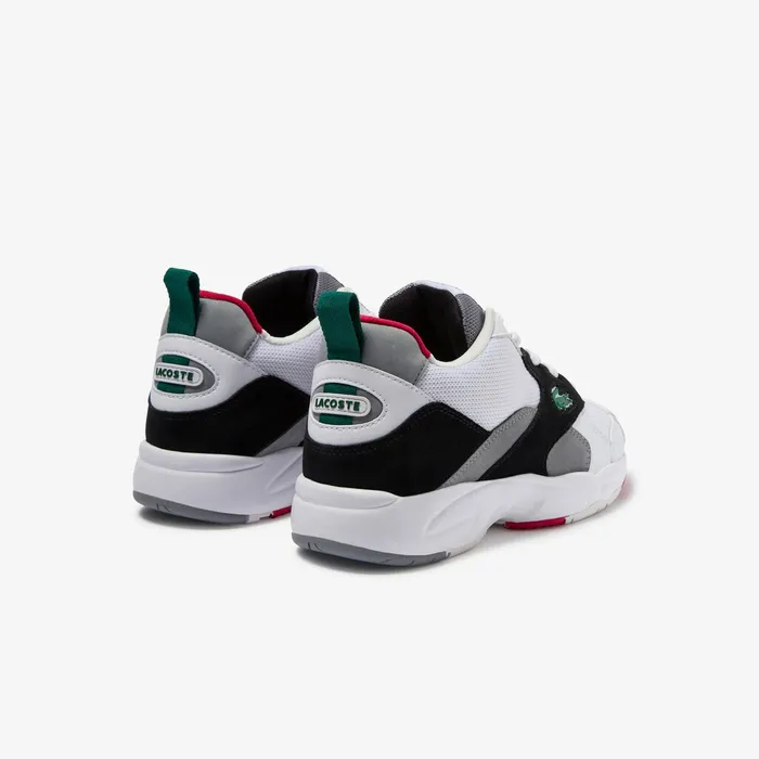 Sneakers Lacoste Mens Storm 96 Textile and Synthetic Sneakers WhiteBlack Online Outlet Store