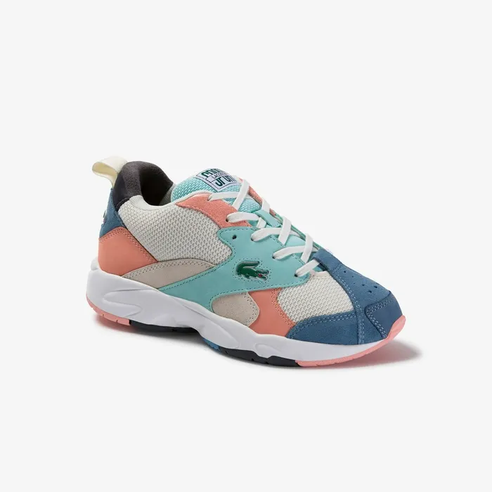 Sneakers Lacoste Womens Storm 96 Textile and Suede Sneakers Off WhtBlu Gift Ideas Sneakers Lacoste Womens Storm 96 Textile and Suede Sneakers Off WhtBlu Gift Ideas