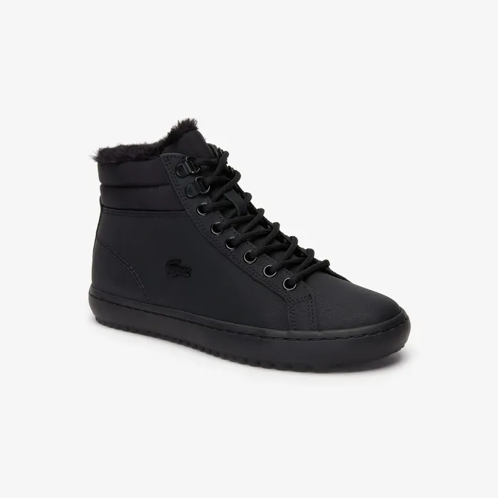 Sneakers Lacoste Womens Straightset Thermo Leather Boots BlkBlk Gift 4 You