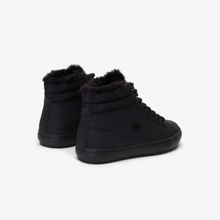 Sneakers Lacoste Womens Straightset Thermo Leather Boots BlkBlk Gift 4 You