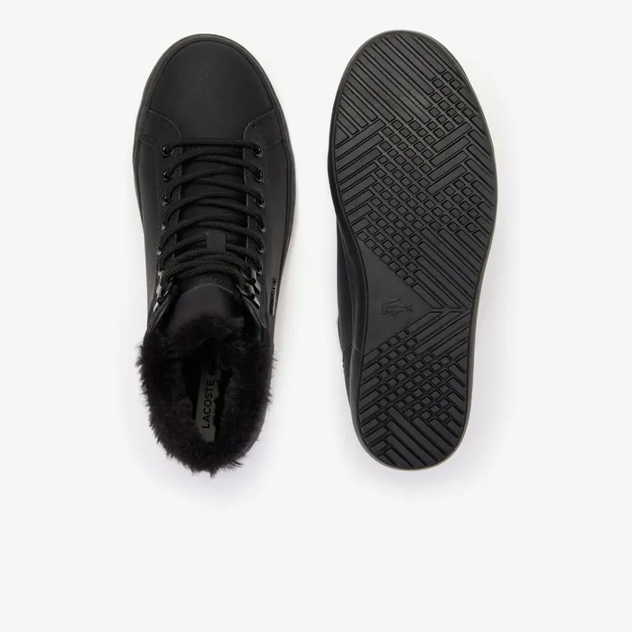 Sneakers Lacoste Womens Straightset Thermo Leather Boots BlkBlk Gift 4 You