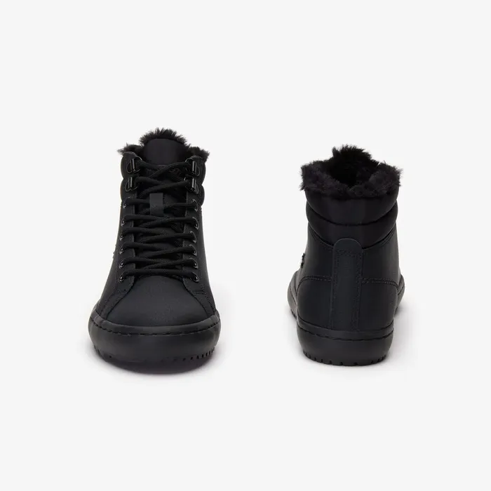 Sneakers Lacoste Womens Straightset Thermo Leather Boots BlkBlk Gift 4 You