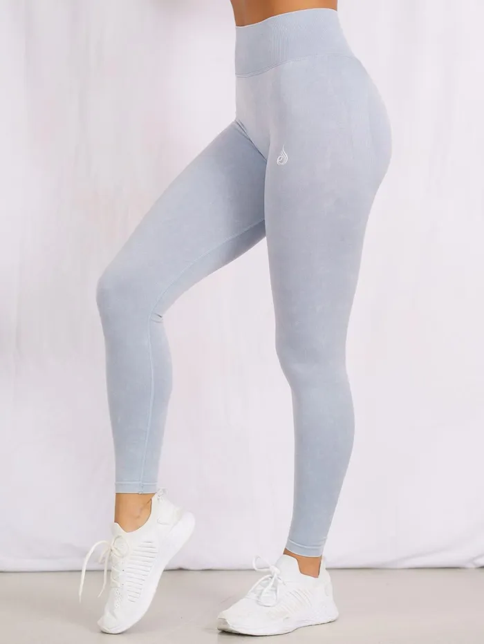 Stonewash Scrunch Seamless Leggings 8211 Dusty Blue Stonewash Women Ryderwear Leggings
