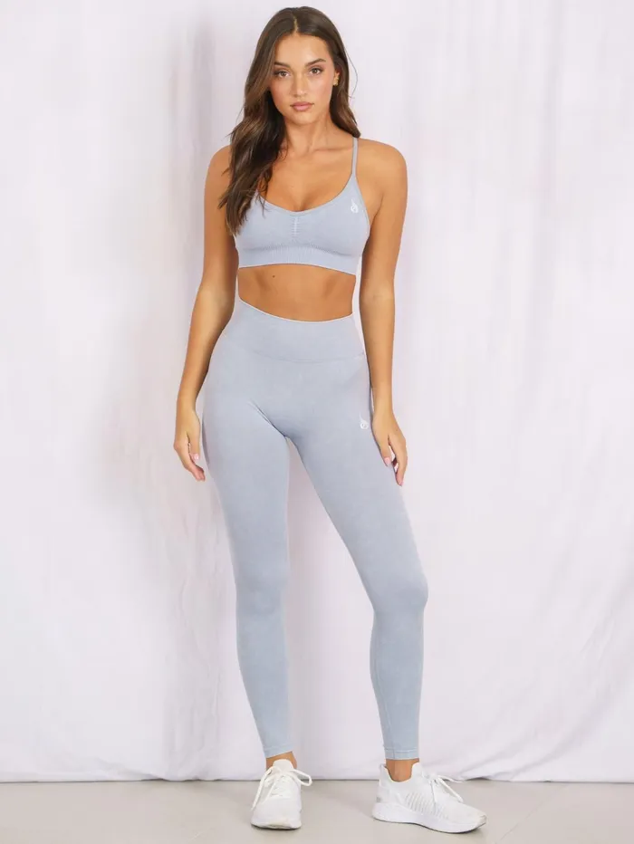 Stonewash Scrunch Seamless Leggings 8211 Dusty Blue Stonewash Women Ryderwear Leggings