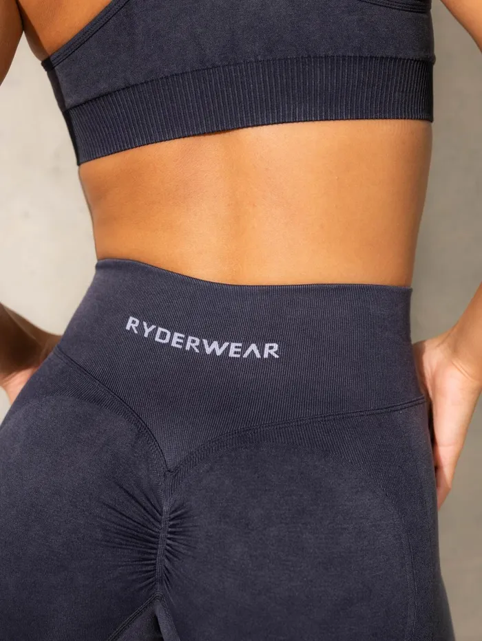 Stonewash Scrunch Seamless Shorts 8211 Black Stonewash Women Ryderwear Gym Shorts