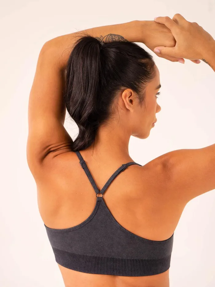 Stonewash Seamless Sports Bra 8211 Black Stonewash Women Ryderwear Sports Bras