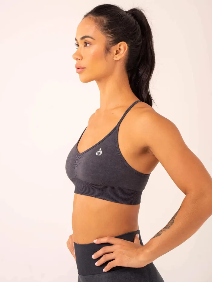 Stonewash Seamless Sports Bra 8211 Black Stonewash Women Ryderwear Sports Bras