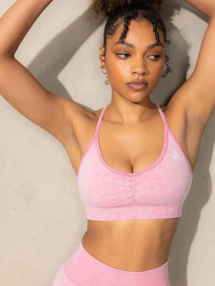 Stonewash Seamless Sports Bra 8211 Pink Stonewash Women Ryderwear Sports Bras