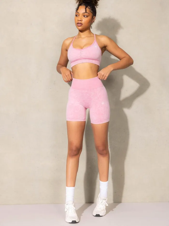 Stonewash Seamless Sports Bra 8211 Pink Stonewash Women Ryderwear Sports Bras