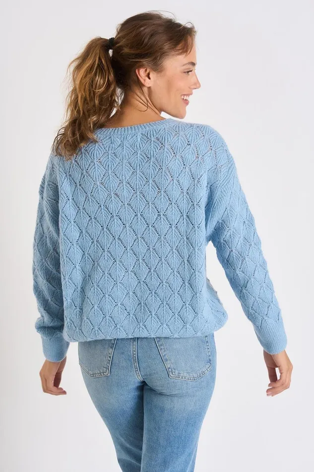 Sweater Blue 8211 EMILE MOWY Blue Women Banana Moon Sweaters