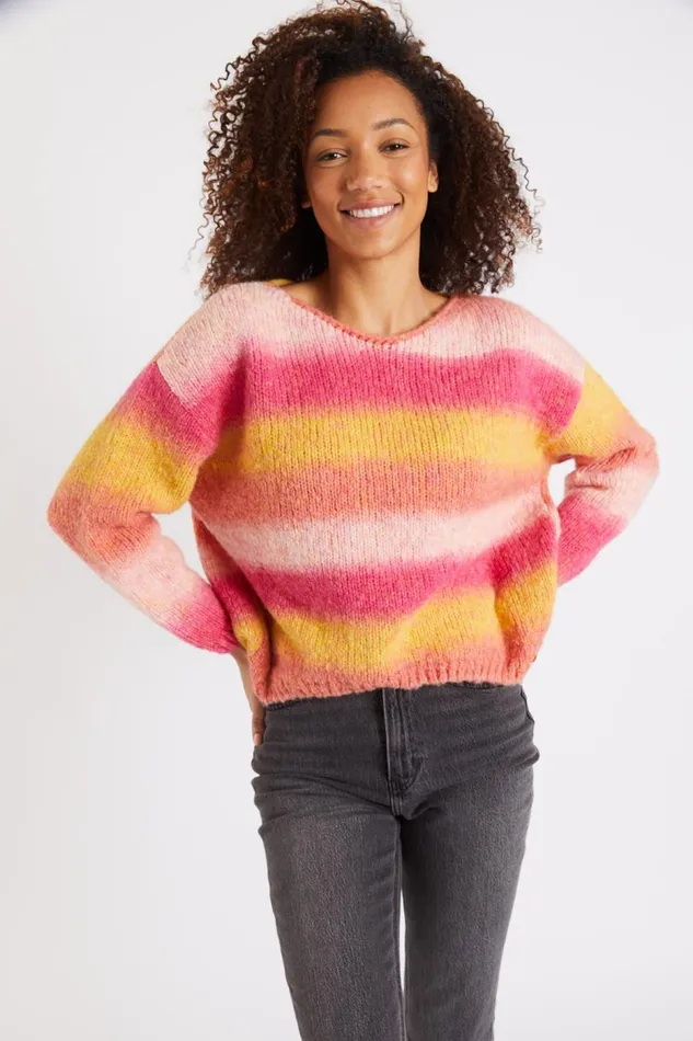 Sweater Pink 8211 VAHE UTOPIA Pink Women Banana Moon Sweaters