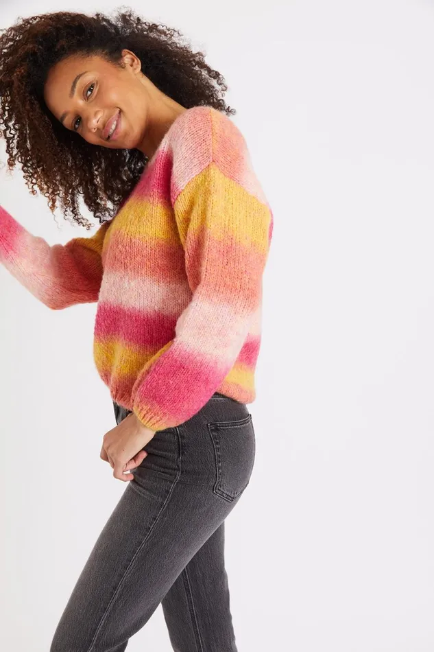 Sweater Pink 8211 VAHE UTOPIA Pink Women Banana Moon Sweaters