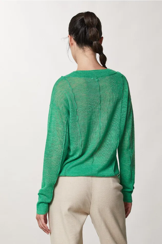 Sweaters Women Patrizia Pepe Ribbed Sweater Vibrant Green