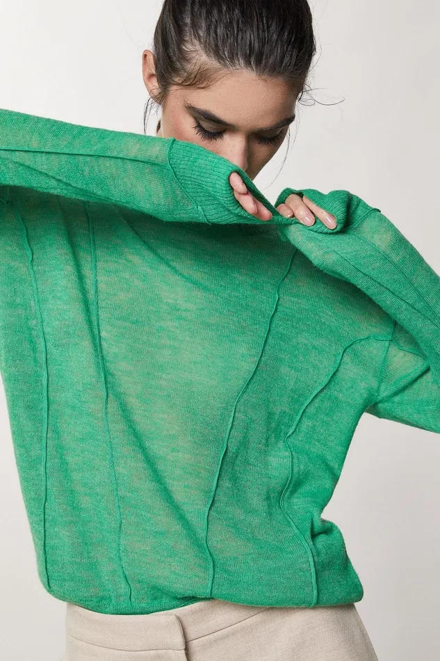 Sweaters Women Patrizia Pepe Ribbed Sweater Vibrant Green