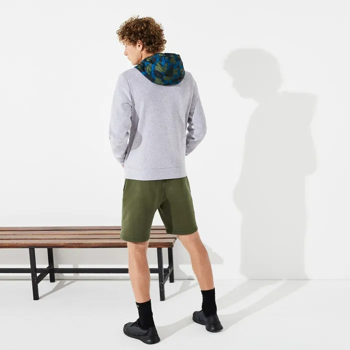 Sweatshirts Lacoste Mens SPORT Contrast Hood Fleece Zip Sweatshirt Grey ChineBlackBlueKhaki GreenOrange Outlet