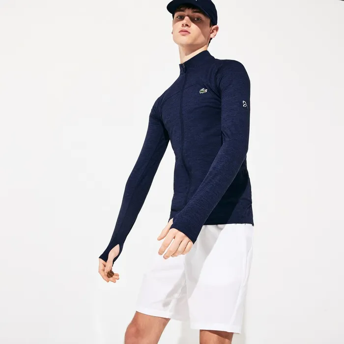 Sweatshirts Lacoste Mens SPORT Novak Djokovic Stretch Zippered Jacket Navy Blue Online Outlet Store Sweatshirts Lacoste Mens SPORT Novak Djokovic Stretch Zippered Jacket Navy Blue Online Outlet Store