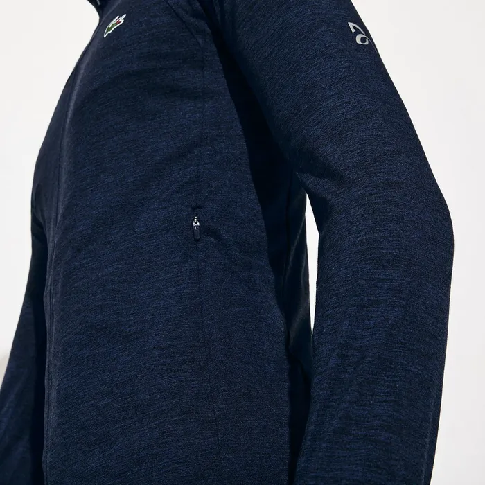 Sweatshirts Lacoste Mens SPORT Novak Djokovic Stretch Zippered Jacket Navy Blue Online Outlet Store
