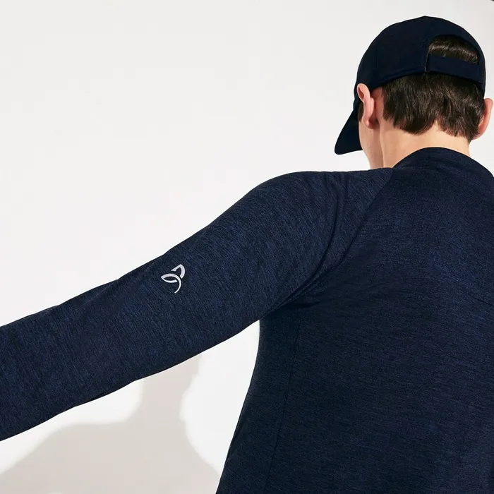 Sweatshirts Lacoste Mens SPORT Novak Djokovic Stretch Zippered Jacket Navy Blue Online Outlet Store