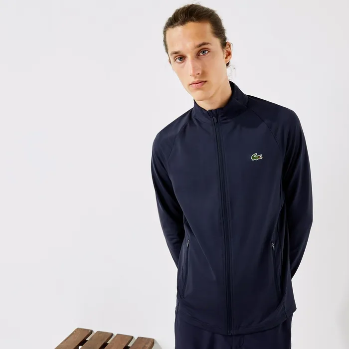 Sweatshirts Lacoste Mens SPORT Stretch ZipUp Golf Jacket Navy Blue Cheap On Sale