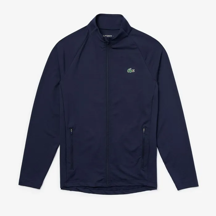 Sweatshirts Lacoste Mens SPORT Stretch ZipUp Golf Jacket Navy Blue Cheap On Sale