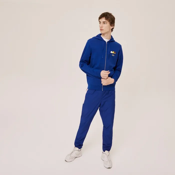 Sweatshirts Lacoste Mens Unisex x FriendsWithYou Design Zippered Jacket Blue Online Store