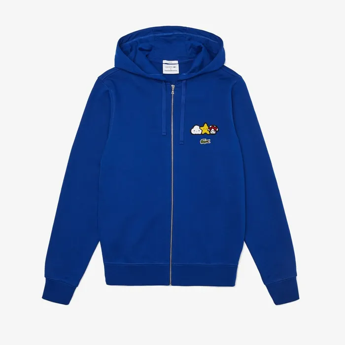 Sweatshirts Lacoste Mens Unisex x FriendsWithYou Design Zippered Jacket Blue Online Store