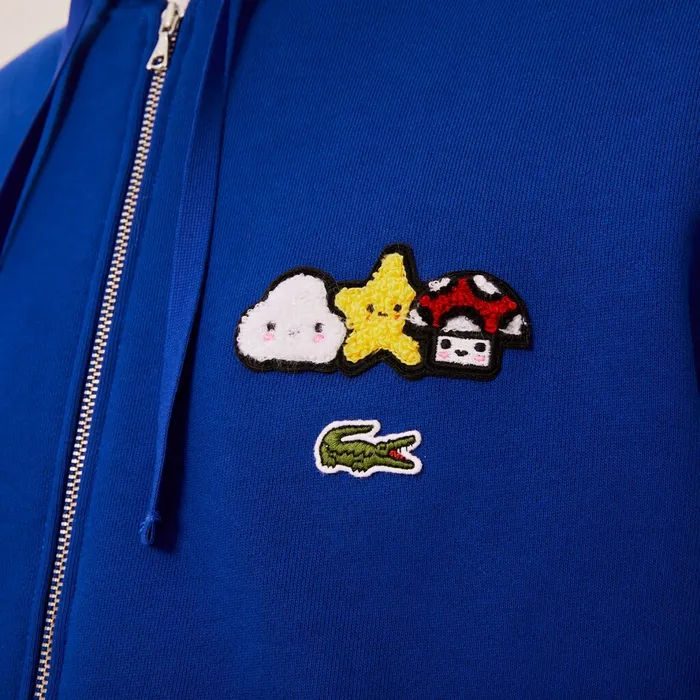 Sweatshirts Lacoste Mens Unisex x FriendsWithYou Design Zippered Jacket Blue Online Store