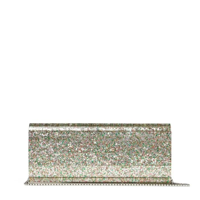 Sweetie Peppermint Coarse Glitter Acrylic Clutch Bag Peppermint Women JIMMY CHOO Clutch Bags
