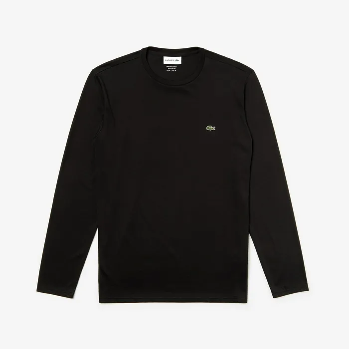 TShirts Lacoste Mens Crew Neck Pima Cotton Jersey Tshirt Black Gift for Friend