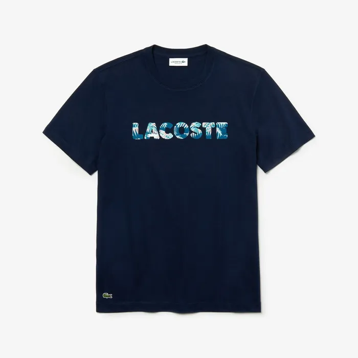 TShirts Lacoste Mens Crew Neck Soft Cotton Tshirt Navy Blue Shop Online