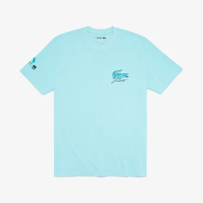 TShirts Lacoste Mens SPORT Miami Open Crew Neck Graphic Tee Turquoise Online Outlet Store TShirts Lacoste Mens SPORT Miami Open Crew Neck Graphic Tee Turquoise Online Outlet Store