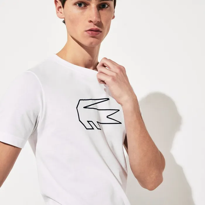 TShirts Lacoste Mens SPORT Novak Djokovic Ultra Dry Graphic Tee WhiteNavy Blue Online TShirts Lacoste Mens SPORT Novak Djokovic Ultra Dry Graphic Tee WhiteNavy Blue Online