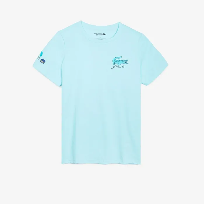 TShirts Lacoste Womens SPORT Miami Open Palm Tree Print Tshirt Turquoise Near Me TShirts Lacoste Womens SPORT Miami Open Palm Tree Print Tshirt Turquoise Near Me