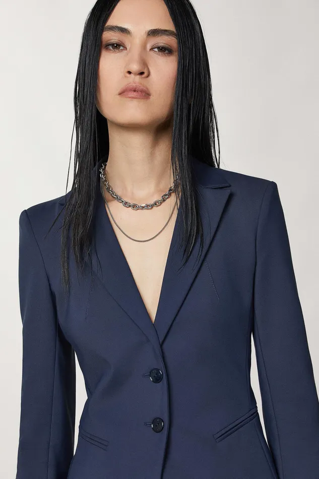 Tailleur Women Patrizia Pepe 2Button Slim Jacket Navy
