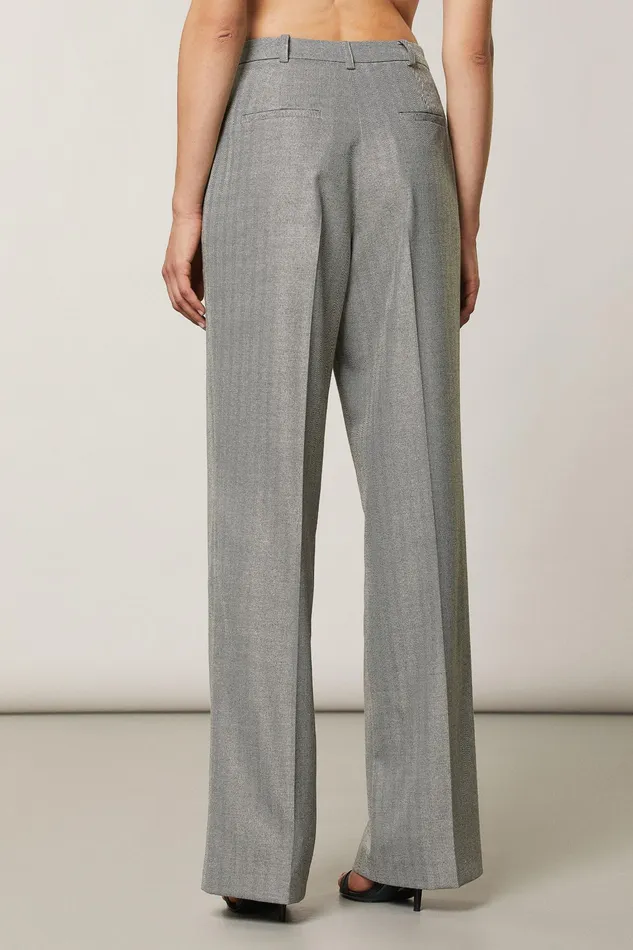 Tailleur Women Patrizia Pepe Soft Viscose Pants Gray Texture