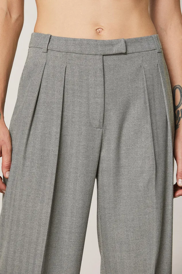 Tailleur Women Patrizia Pepe Soft Viscose Pants Gray Texture