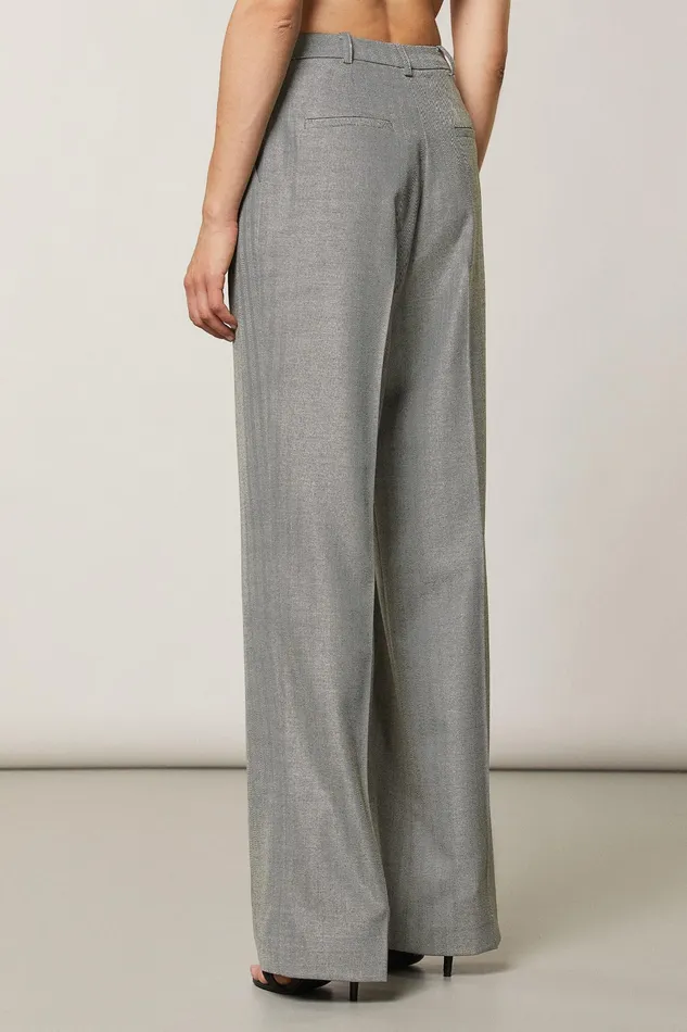 Tailleur Women Patrizia Pepe Soft Viscose Pants Gray Texture