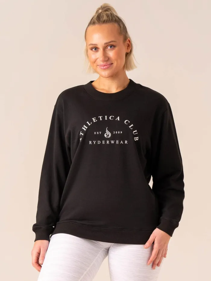 Tempo Sweater 8211 Black Women Ryderwear Jackets and Sweaters