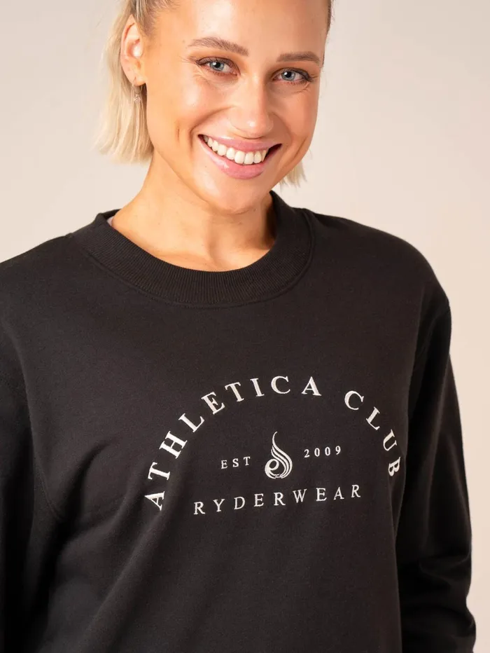 Tempo Sweater 8211 Black Women Ryderwear Jackets and Sweaters