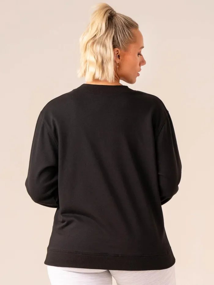 Tempo Sweater 8211 Black Women Ryderwear Jackets and Sweaters
