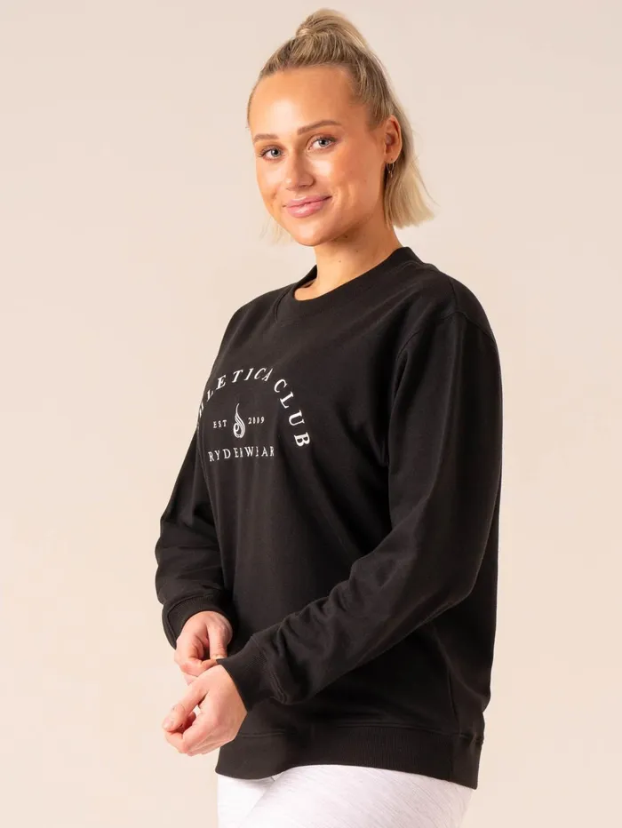 Tempo Sweater 8211 Black Women Ryderwear Jackets and Sweaters
